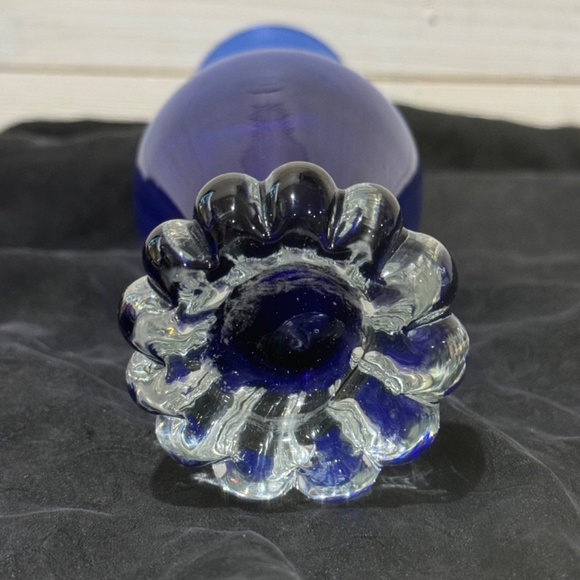 Vintage 1960-70s Blue ASEDA GLASS Vase From Sweden Scandinavia (Retired Item) - Picture 5 of 7